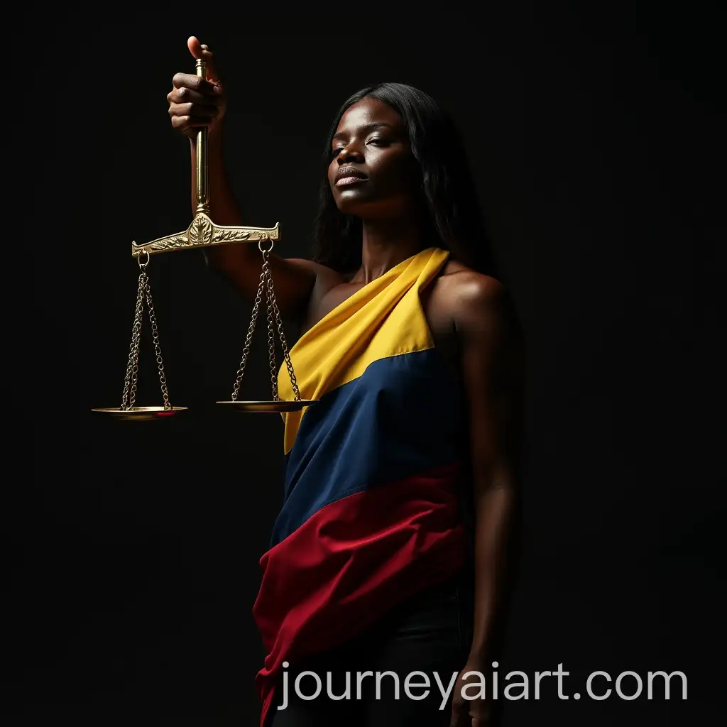 Diosande-Justice-Figure-Wrapped-in-the-Colombian-Flag