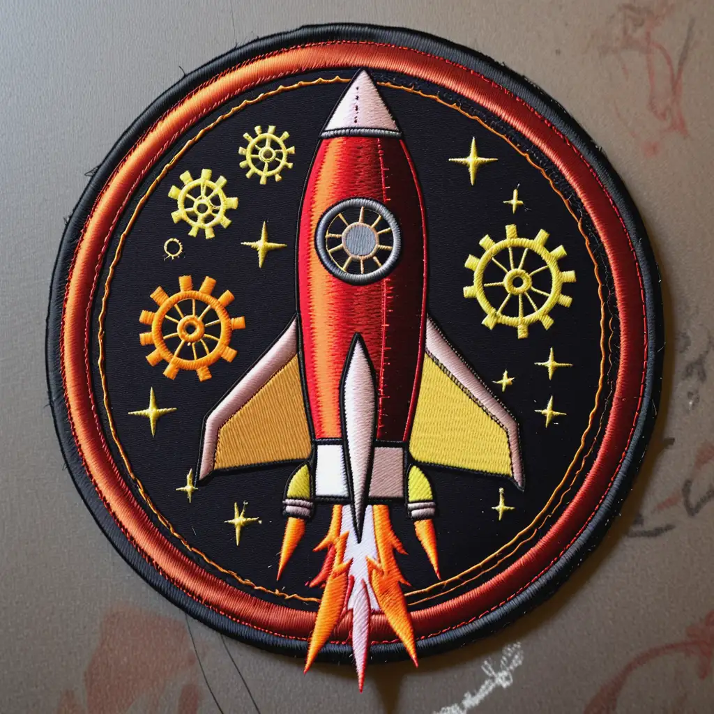 Steampunk Rocket Patch for Flight Suit