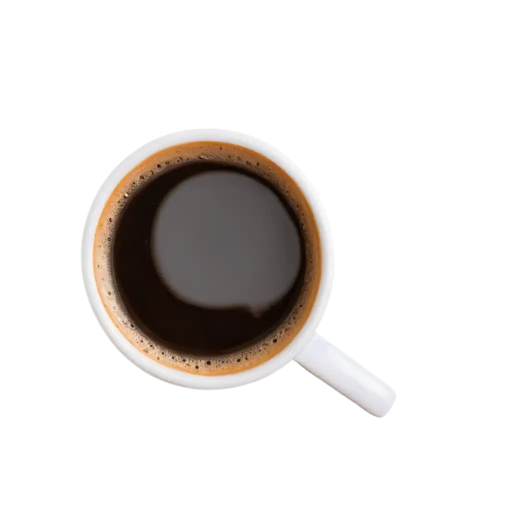 Top-View-of-a-Hot-Coffee-PNG-Image-for-HighQuality-Visuals