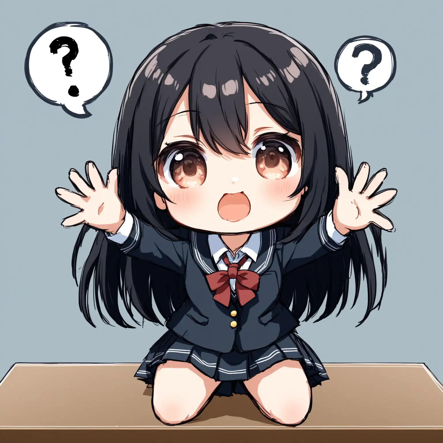 Cute-Chibi-Girl-in-School-Uniform-with-Wah-Expression-and-Question-Mark