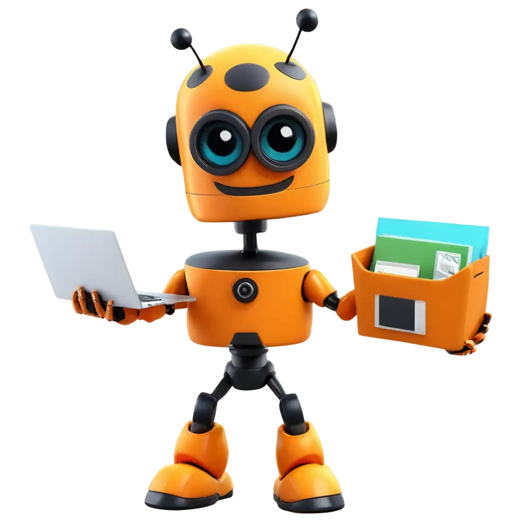 AIPowered-Bot-for-Order-Management-in-Supply-Chain-PNG-Image-Clear-HighQuality-Format-for-Efficient-Logistics-Visualization