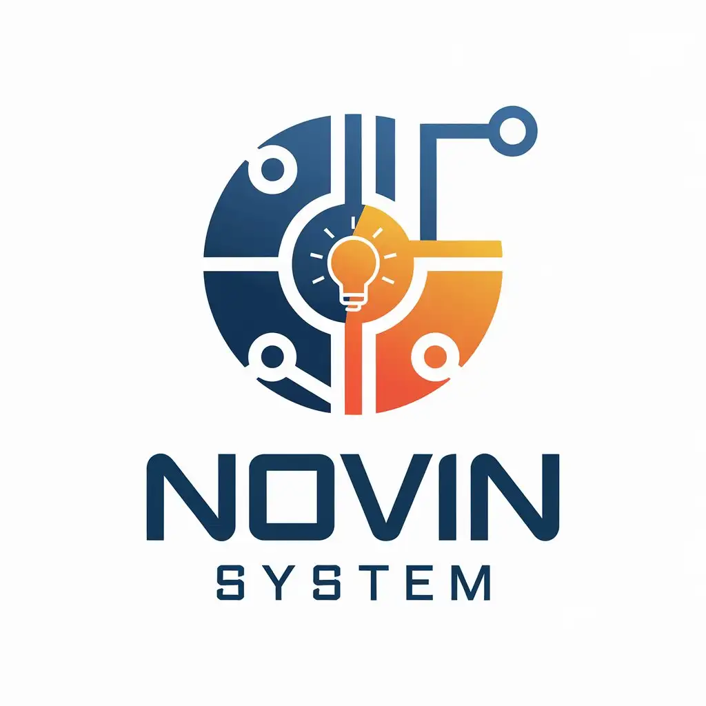 a vector logo design,with the text "novin system", main symbol:electrical,Moderate,be used in Technology industry,clear background