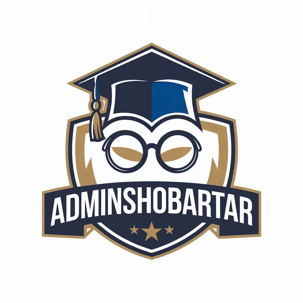 LOGO Design for Adminshobartar Education Symbol with Modern and Clean Style for Educational Industry