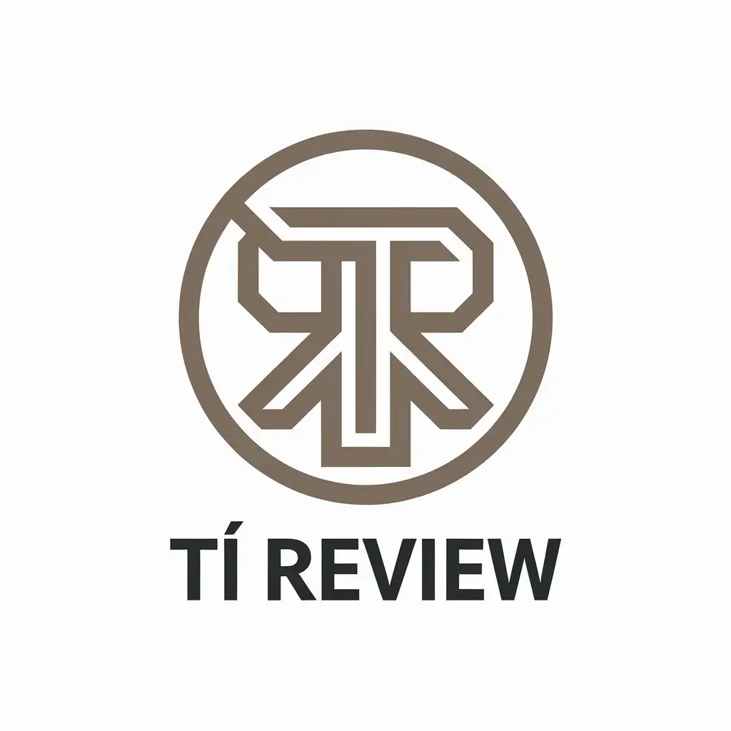 a vector logo design,with the text "Tí Review", main symbol:circular image,complex,be used in Internet industry,clear background