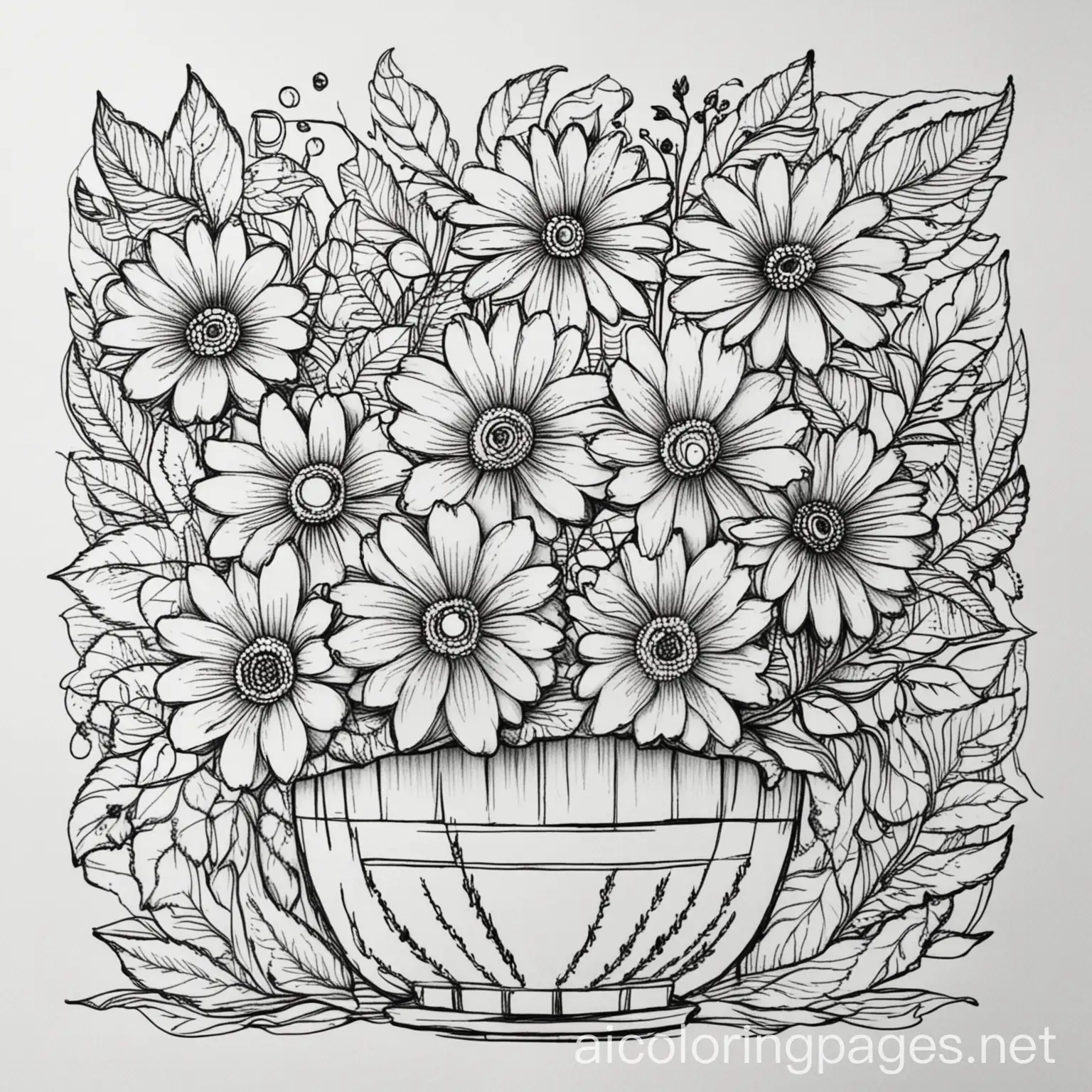 Child-Holding-Flowers-in-Simple-Black-and-White-Line-Art