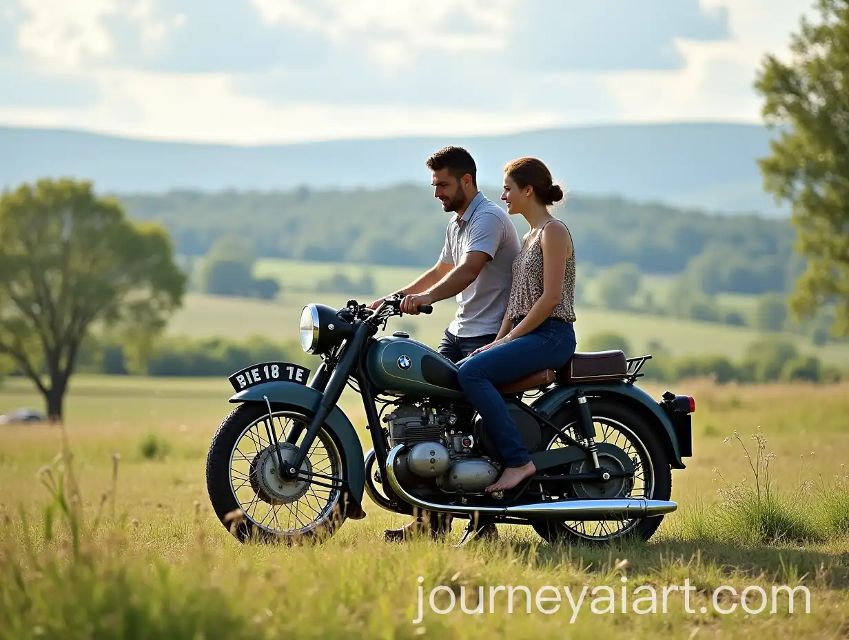 1954-BMW-R25-Motorcycle-with-Steib-LS-200-Sidecar-in-Summer-Meadow-Landscape