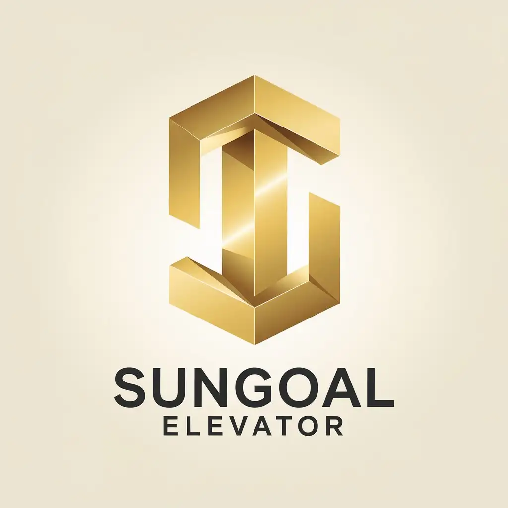 LOGO Design for Sungoal Elevator Gold 3D Elevator Door with S and G Integration