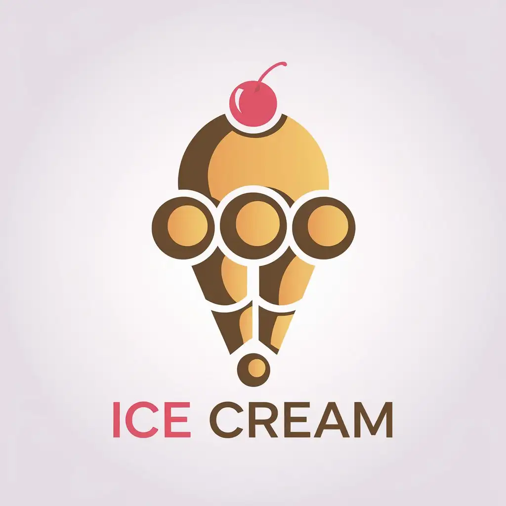 LOGO Design for Ice Cream Vector Art with Text and Clear Background