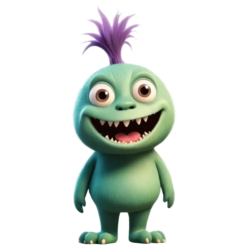 create a pixarlike cute monster