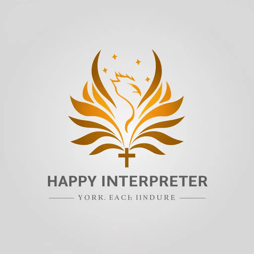 LOGO-Design-For-Happy-Interpreter-Lilies-Phoenix-Nature-in-Minimalistic-Style