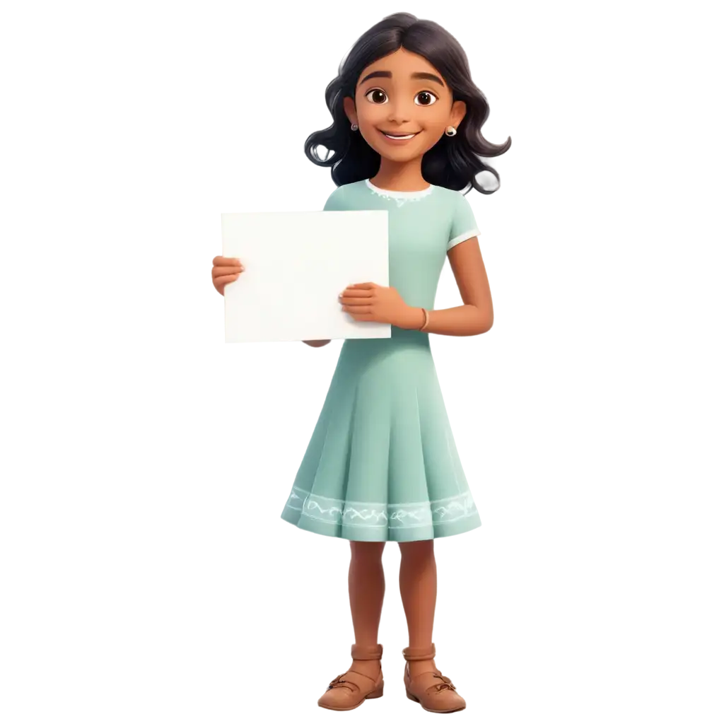 Cute-Fair-Indian-Girl-Holding-White-Board-PNG-in-Christmas-Colors-HighQuality-Cartoon-Image