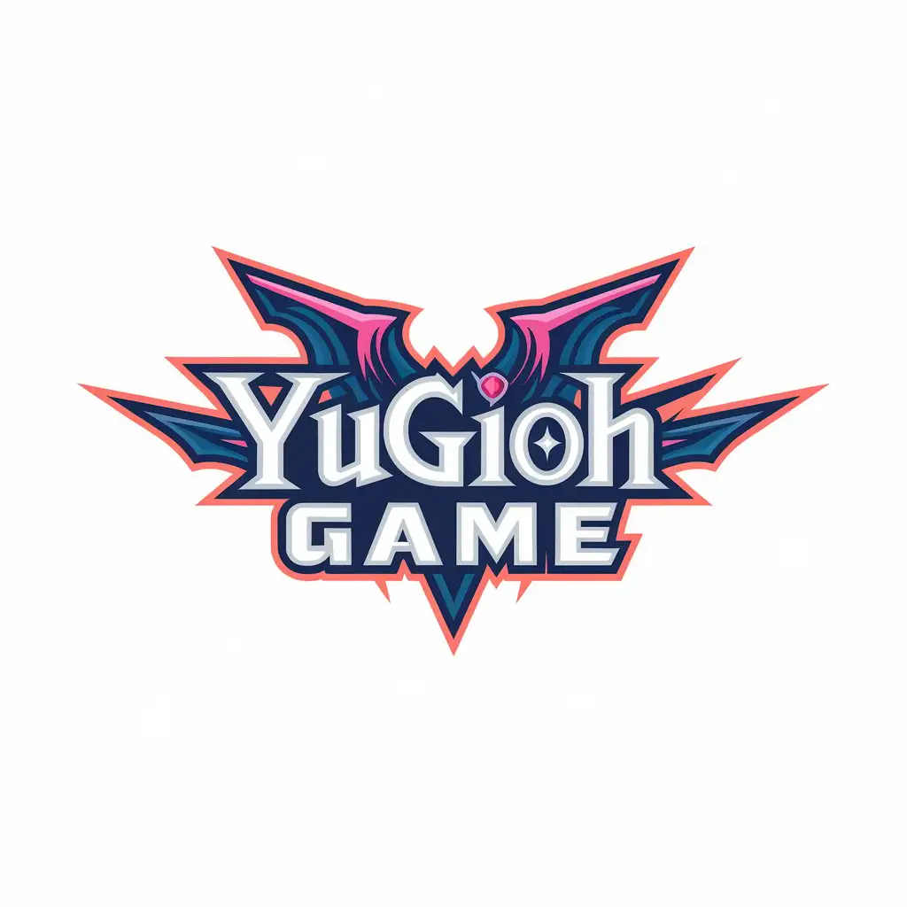 a vector logo design,with the text "Yugioh game", main symbol:handheld controller,Moderate,be used in Internet industry,clear background