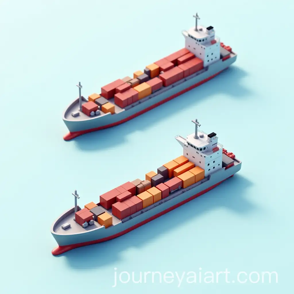 TopDown-Isometric-View-of-a-Low-Poly-Cargo-Container-Ship-Without-Containers