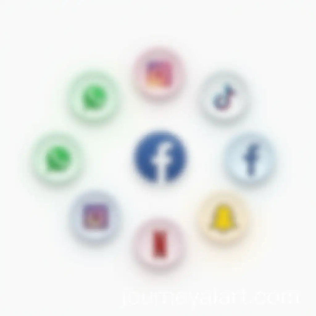 Vibrant-Circular-Logos-of-Social-Media-Platforms-on-Minimalist-Background