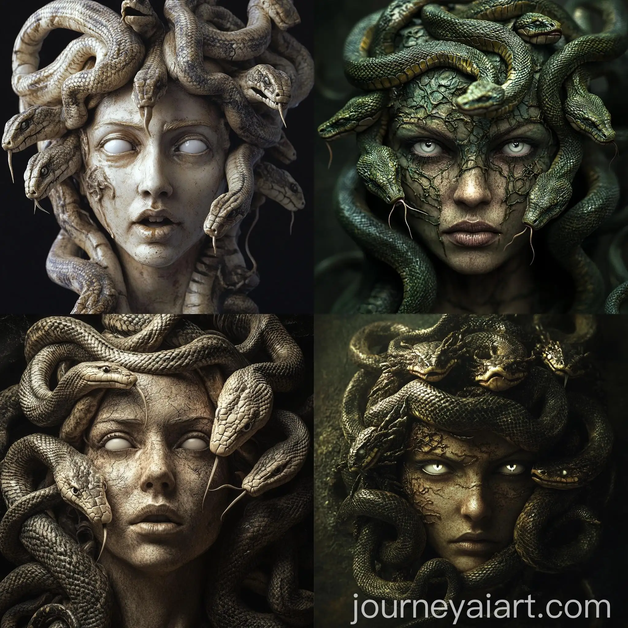 Medusa-with-Womans-Face-and-Snake-Heads-Mythological-Artwork