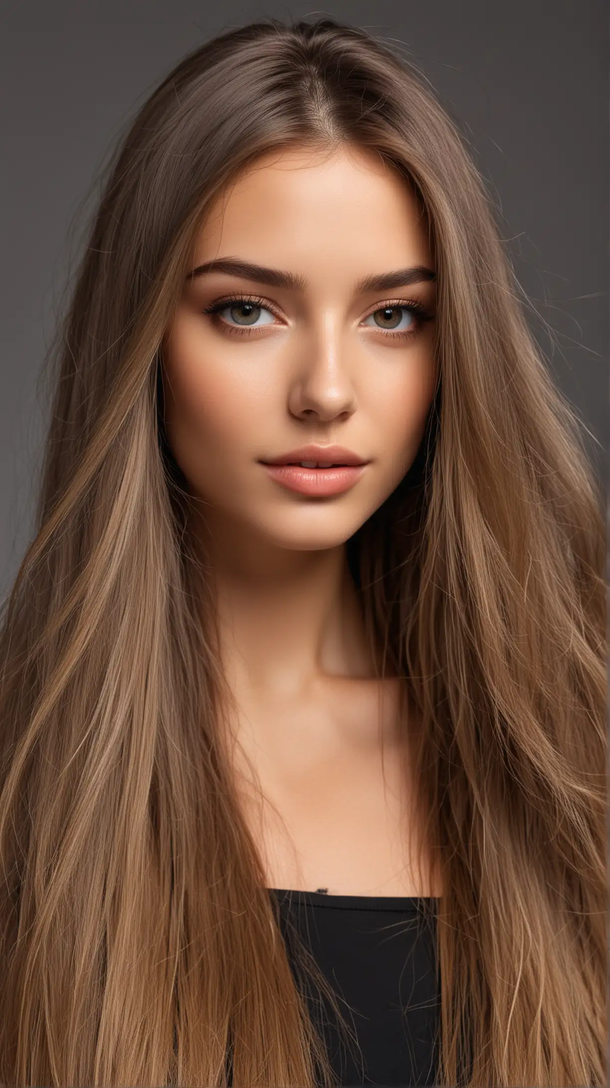 Beautiful Model with Long Amore Hair