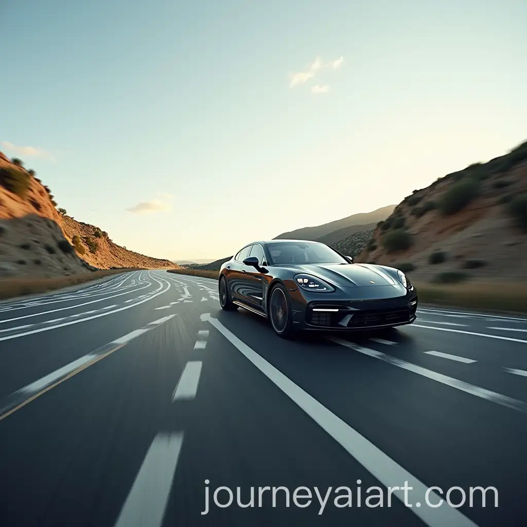 Dynamic-Panamera-Drives-Through-TimeLapse-Road-of-Diverse-Eras
