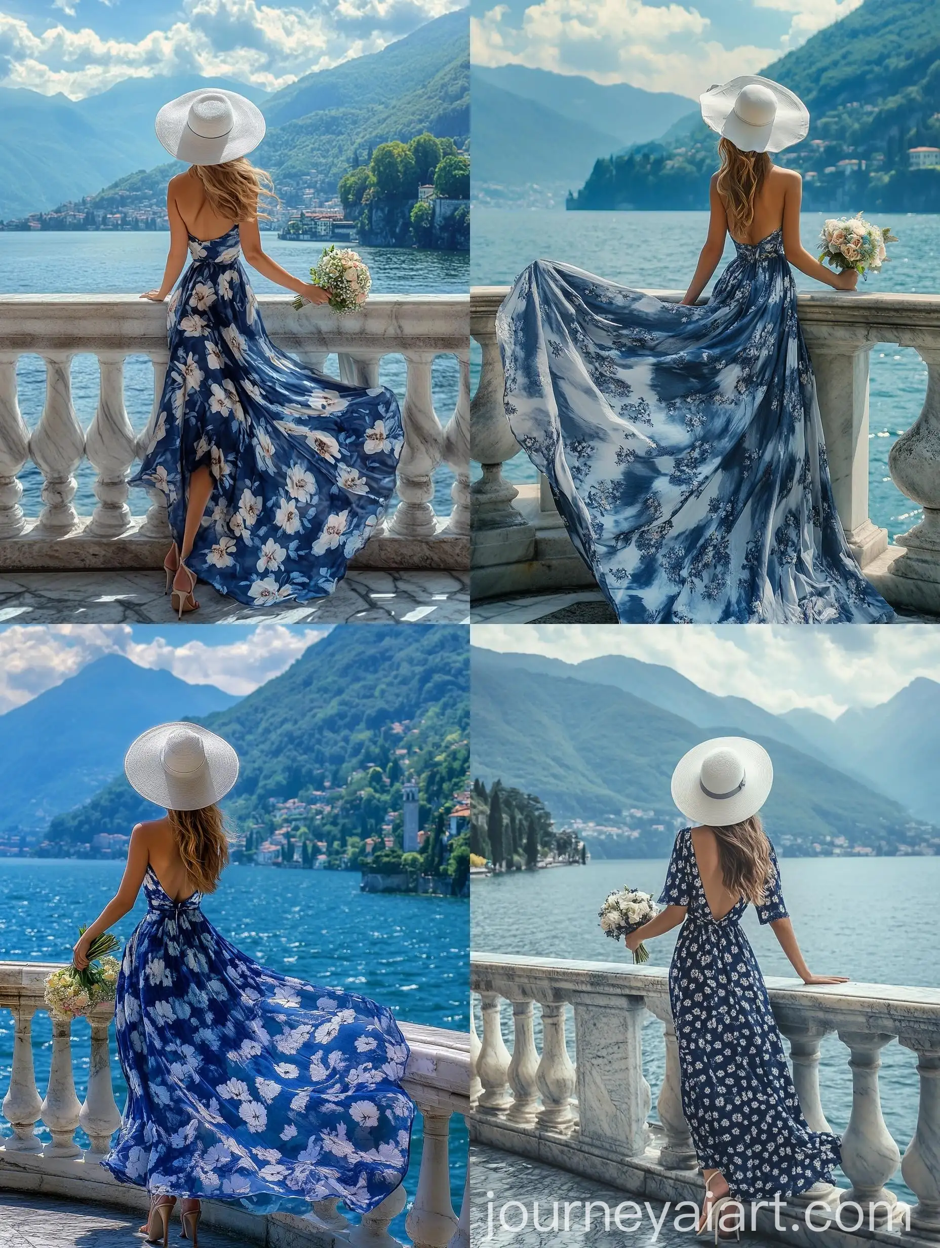 Tranquil-Summer-Scene-Girl-with-Bouquet-on-Lake-Como-Balcony