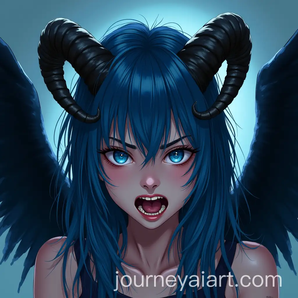 Angry-Fallen-Angel-Woman-with-Blue-Cyan-Hair-and-Dark-Wings