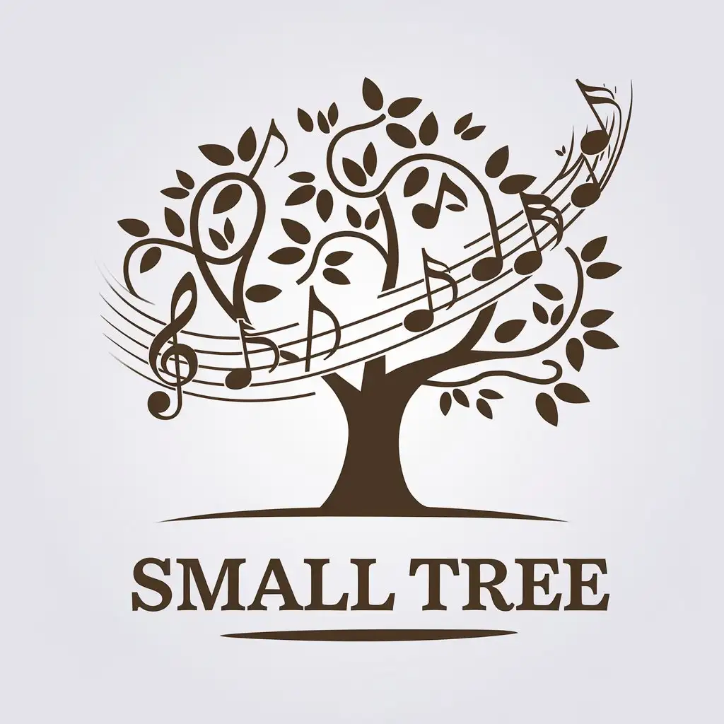 LOGO-Design-For-Small-Tree-Tree-Music-Symbol-in-Education-Industry