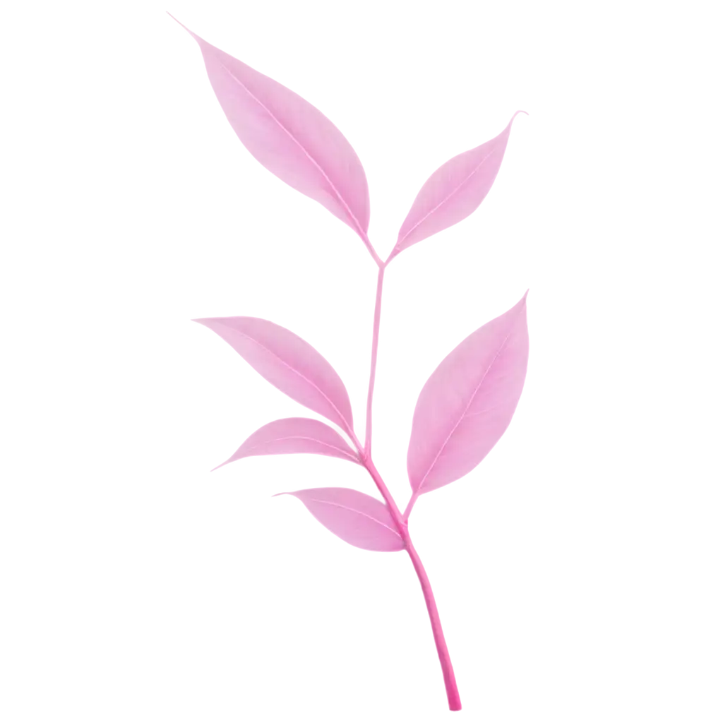 Pink-Edged-Leaves-PNG-Image-for-Creative-Design-and-Aesthetic-Applications