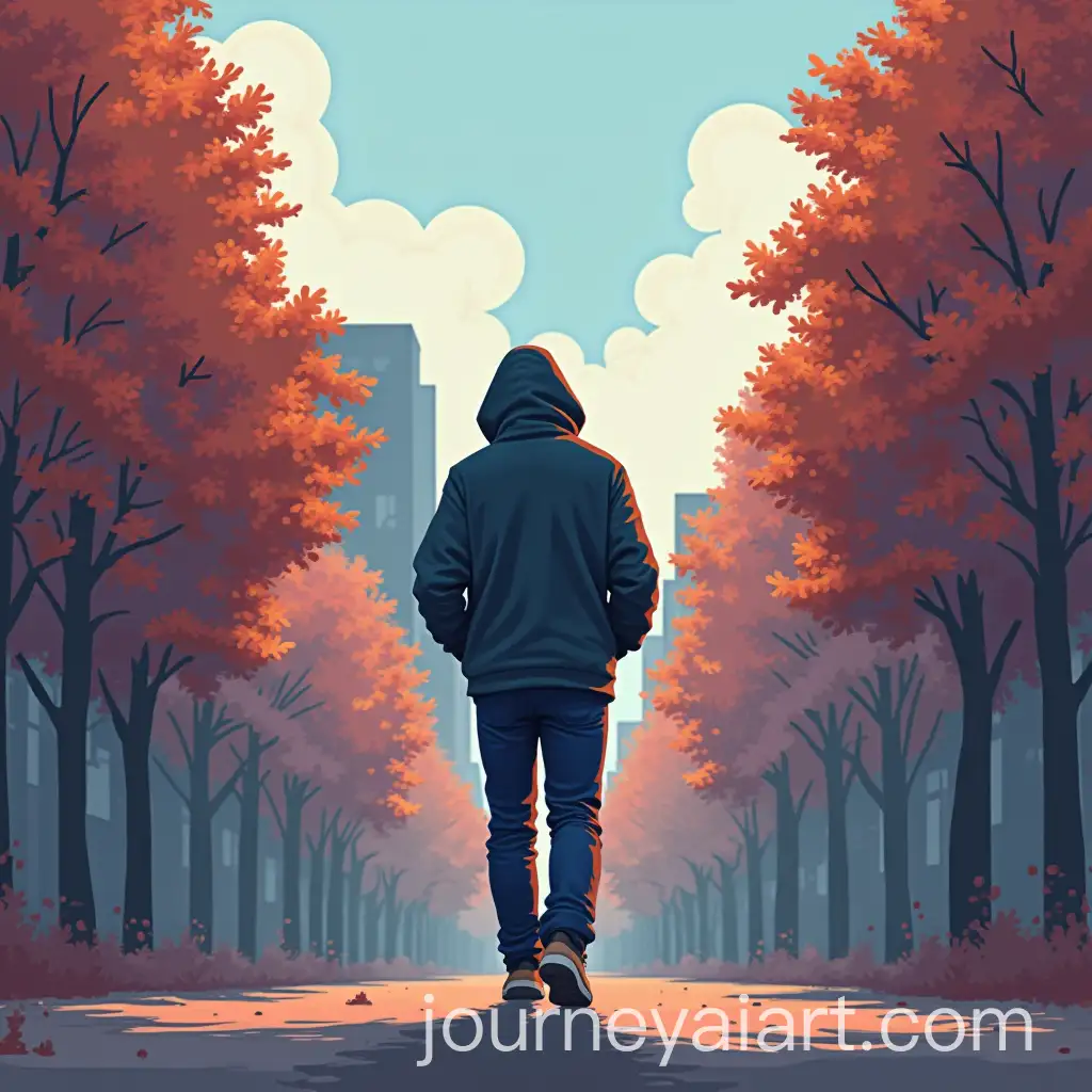 Pixel-Art-Man-Walking-in-Hoodie-with-Hands-in-Pockets