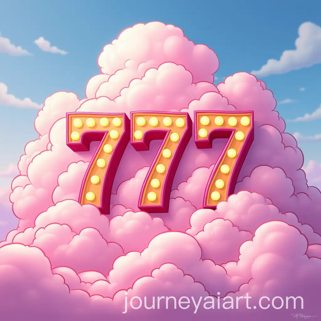 Vibrant-Cartoon-Music-Album-Cover-with-CasinoStyle-777-Inscription