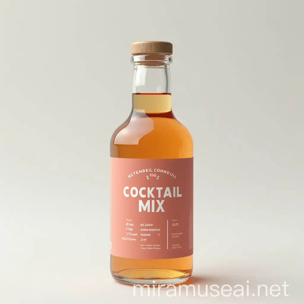 Vibrant Design of a 50ml Ready Alcohol Cocktail Bottle Party Mix