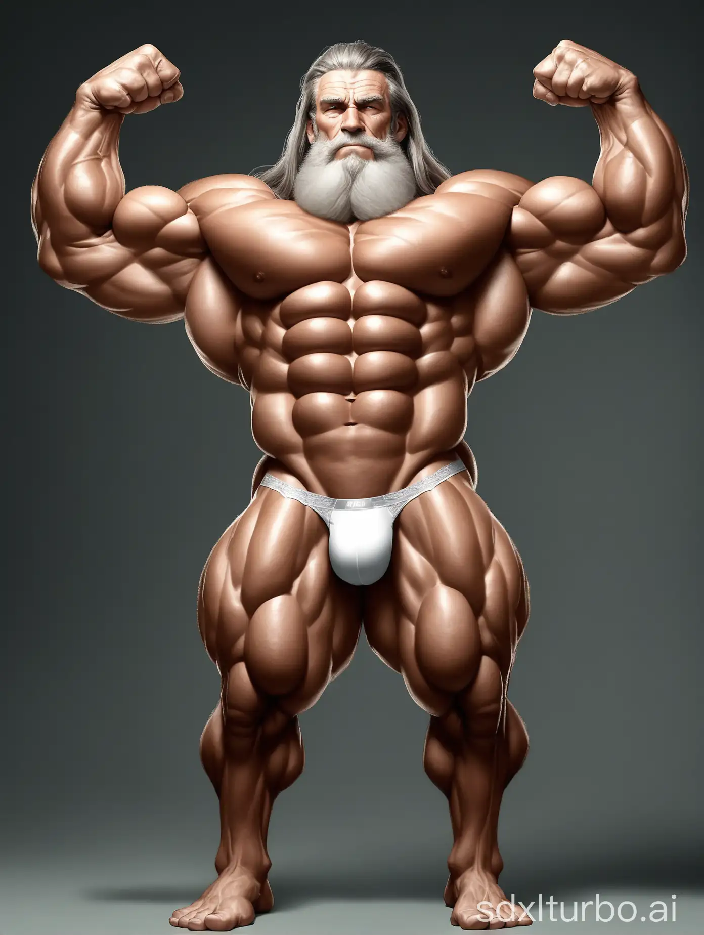 Imposing-Elderly-Giant-Showcasing-His-Strength