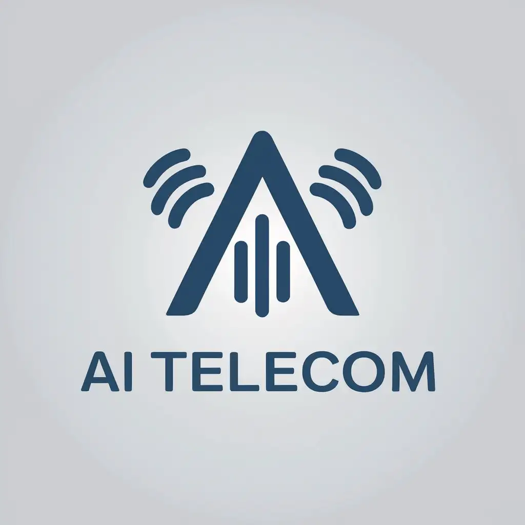 LOGO Design for AI Telecom Modern Vector Design with Telecommunication Symbol