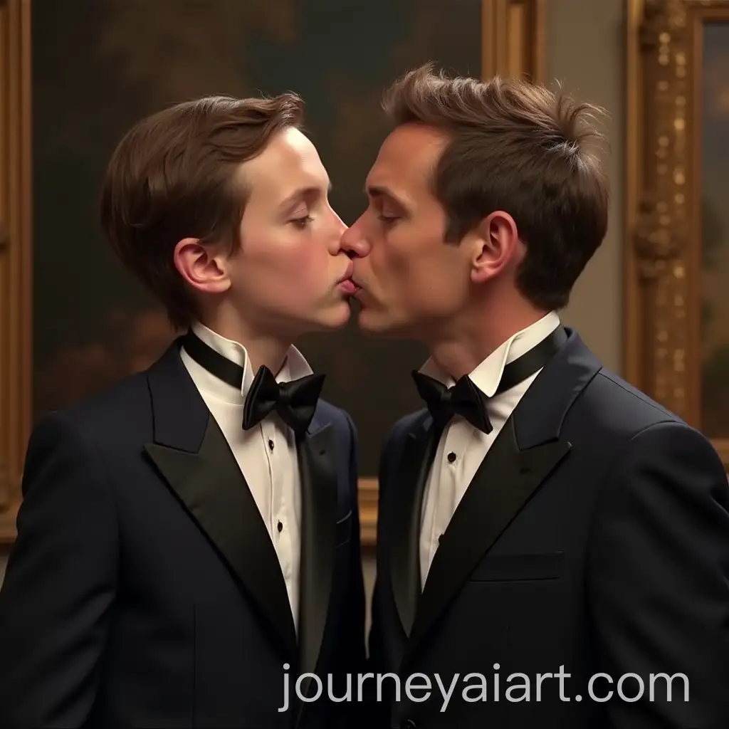 Macron-Giving-a-Kiss-to-Michou-in-YouTube-Video