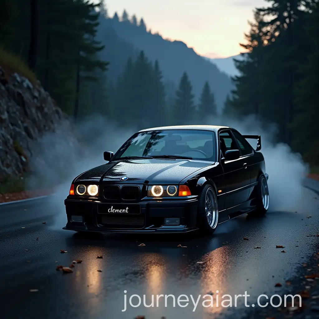 BMW-E36-Drift-on-Winding-Mountain-Road-at-Night-with-Angel-Eyes-and-Alpine-Landscape