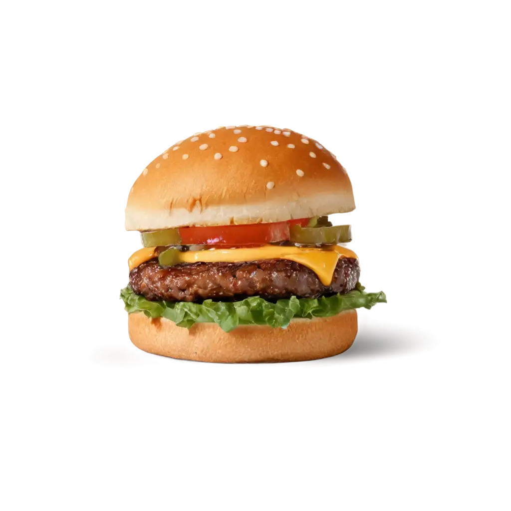 Side-View-of-Burger-PNG-Image-for-Versatile-Design-and-Branding