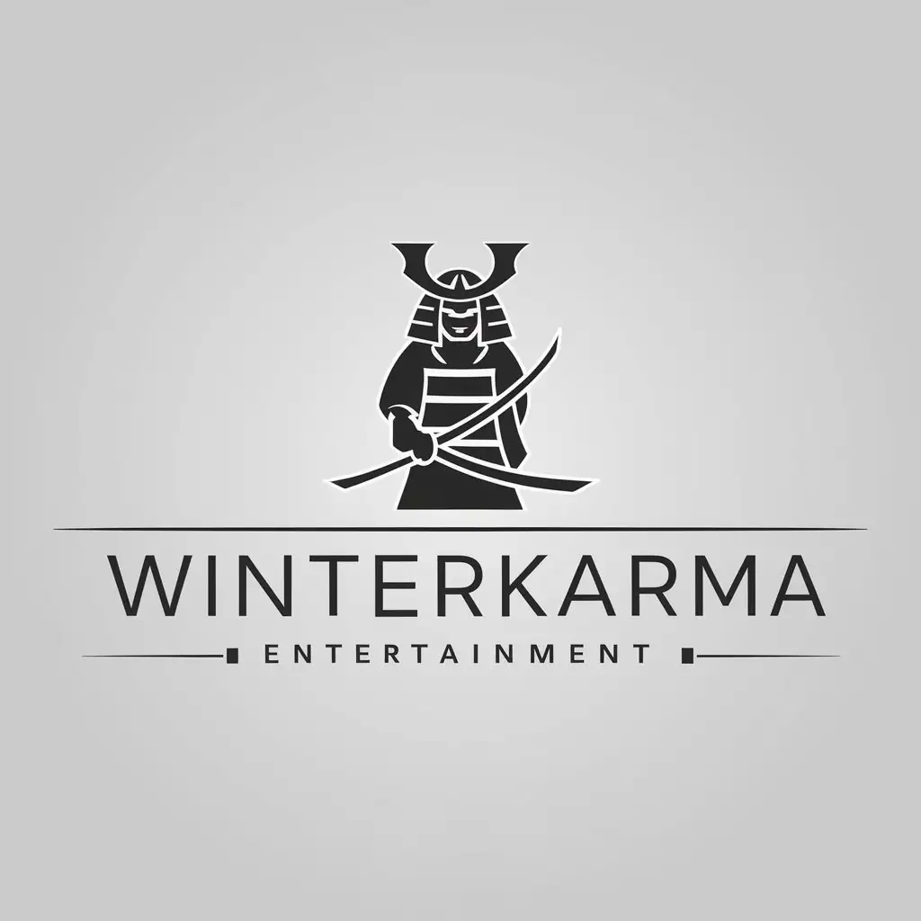 LOGO-Design-For-Winterkarma-Minimalistic-Samurai-Symbol-for-Entertainment-Industry