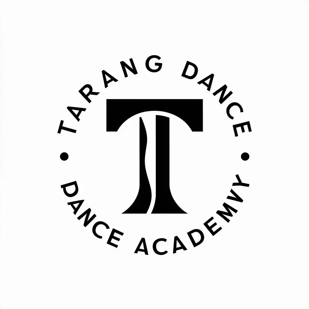 LOGO Design For Tarang Dance Academy Elegant T and M in Vector with Clear Background