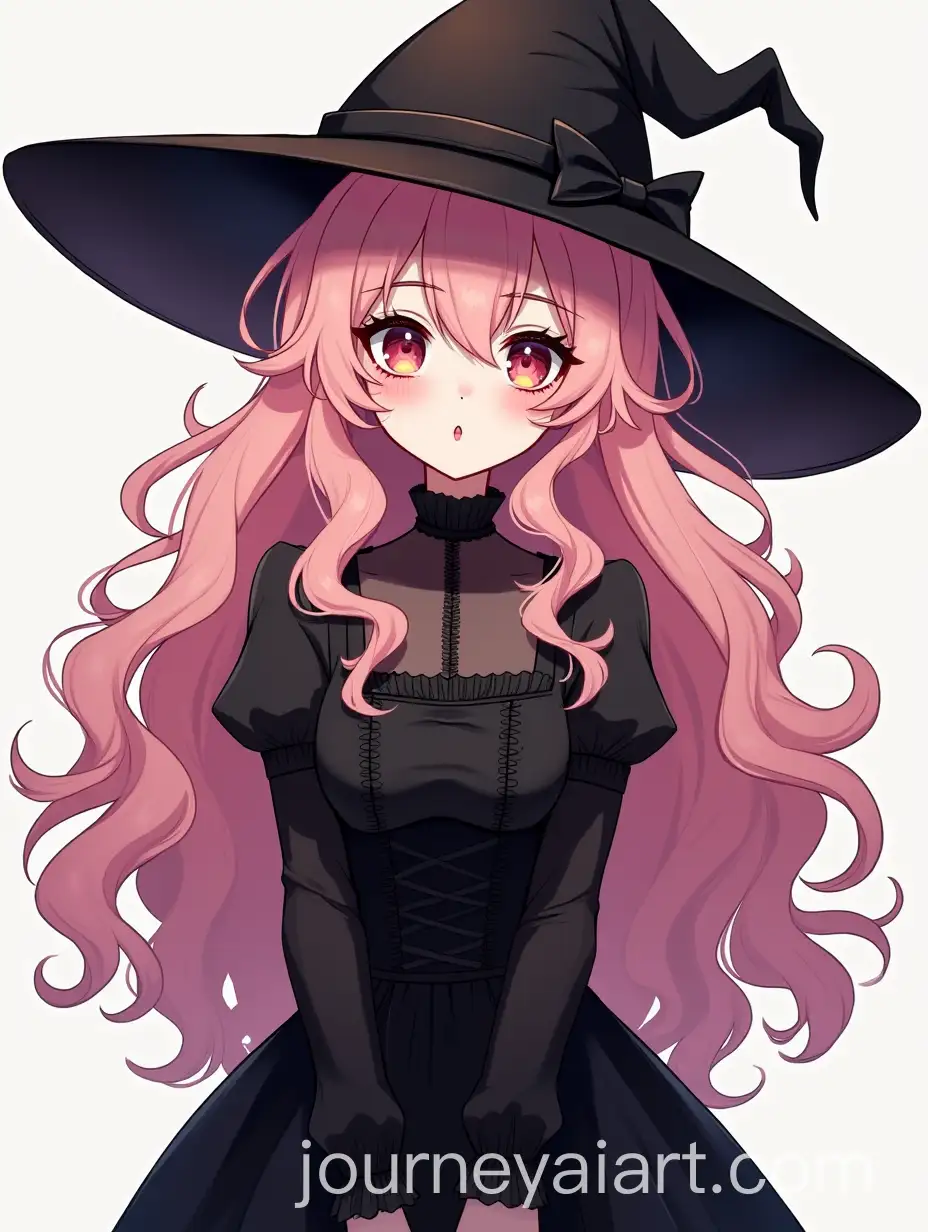 Anime-Model-Sheet-of-a-Gothic-Girl-with-Pink-Curly-Hair