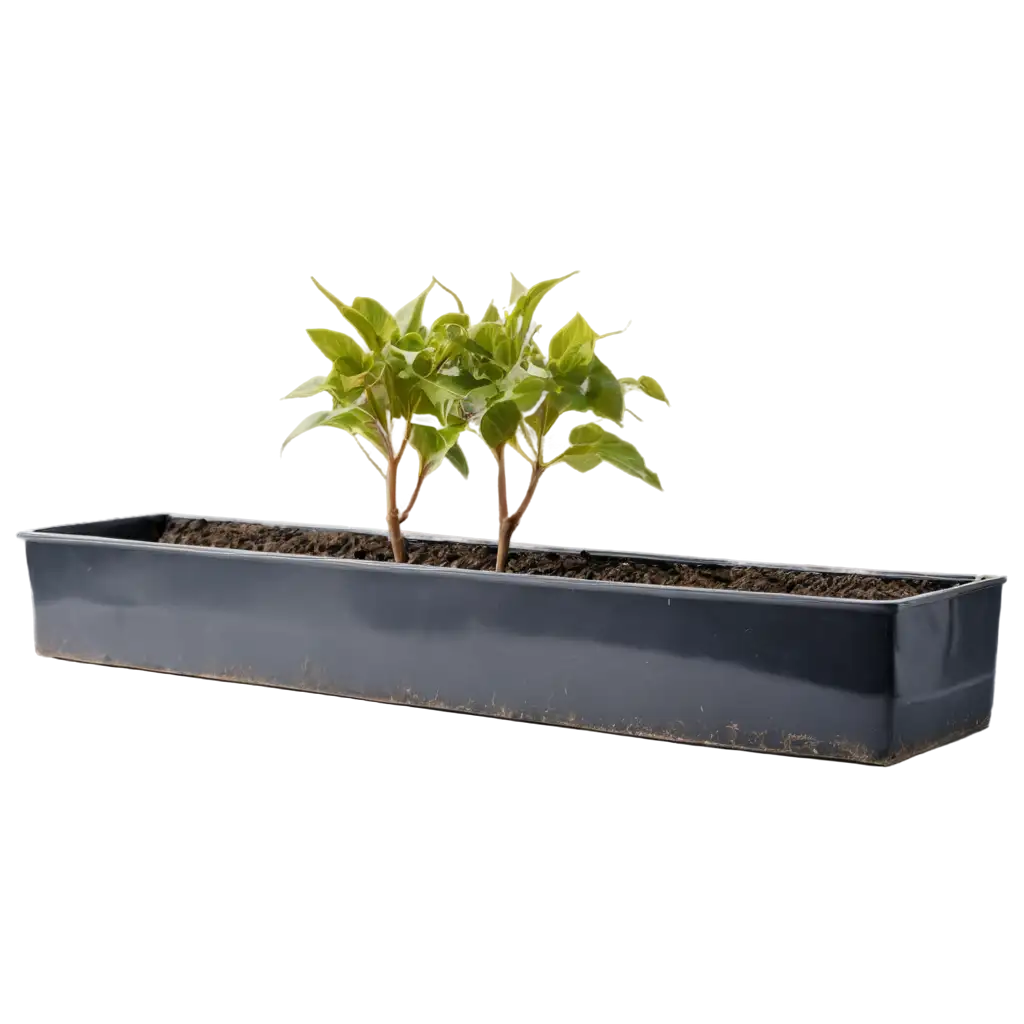 Front-View-of-a-Long-Rectangular-Greenhouse-Pot-Filled-with-Young-Plants-PNG-Image-for-Gardening-and-Landscaping