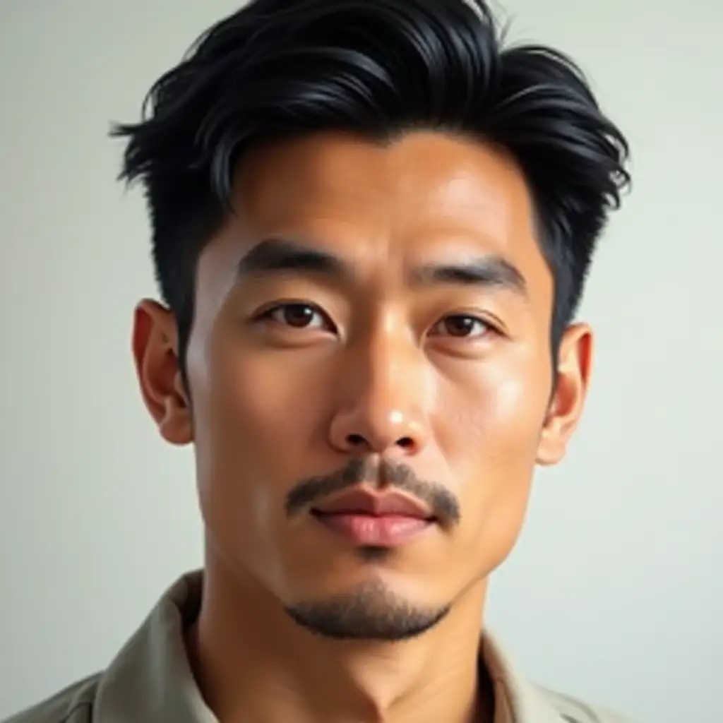 Realistic-Portrait-of-a-Calm-Asian-Man-with-Neatly-Styled-Hair