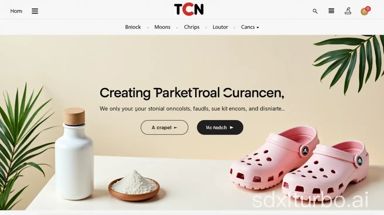 Modern-Homepage-Design-for-TCN-Selling-Kitchen-Fashion-Bottles-Toilet-Accessories-and-Crocs