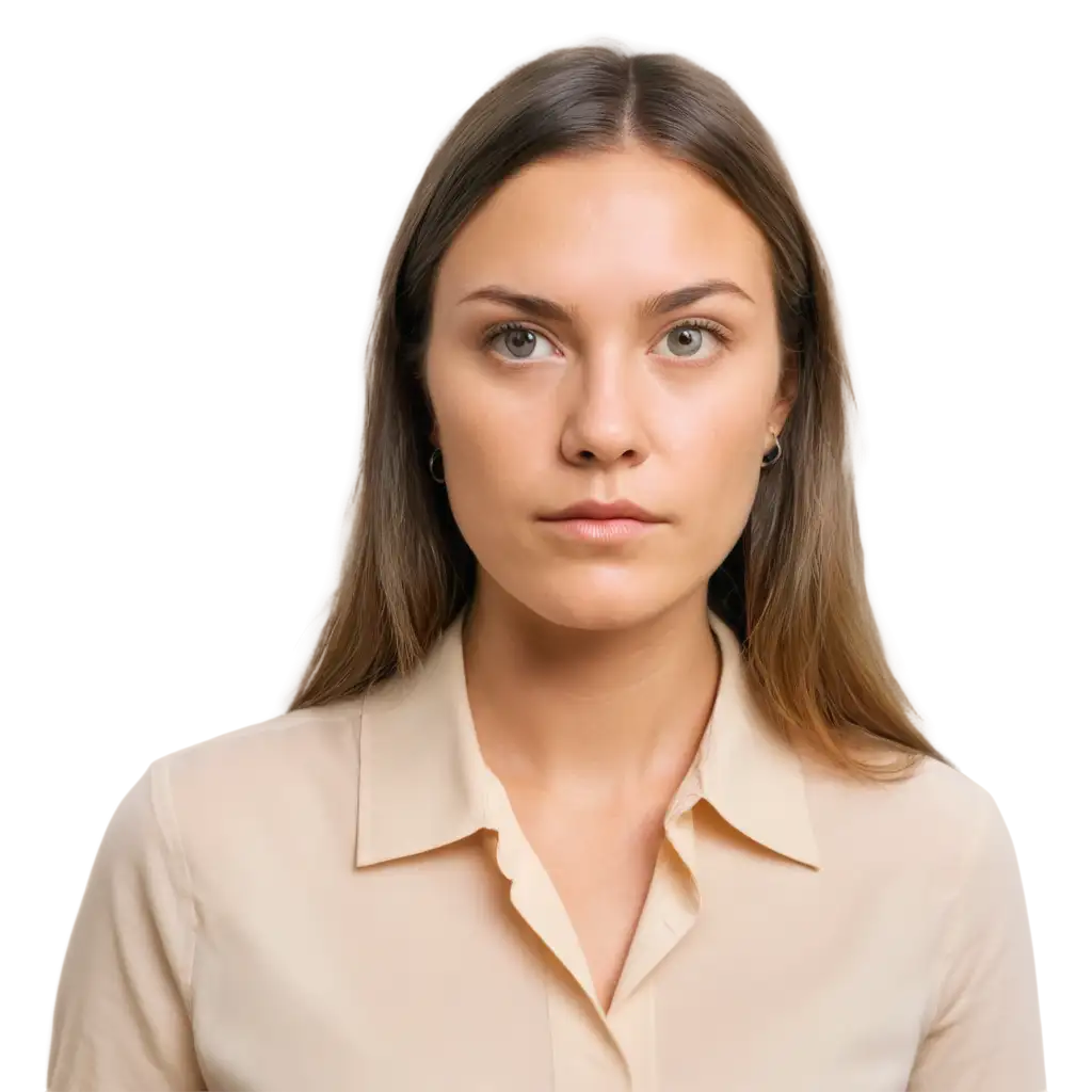 American-Woman-PNG-Image-33YearOld-with-a-Photo-ID-in-a-Collared-Shirt