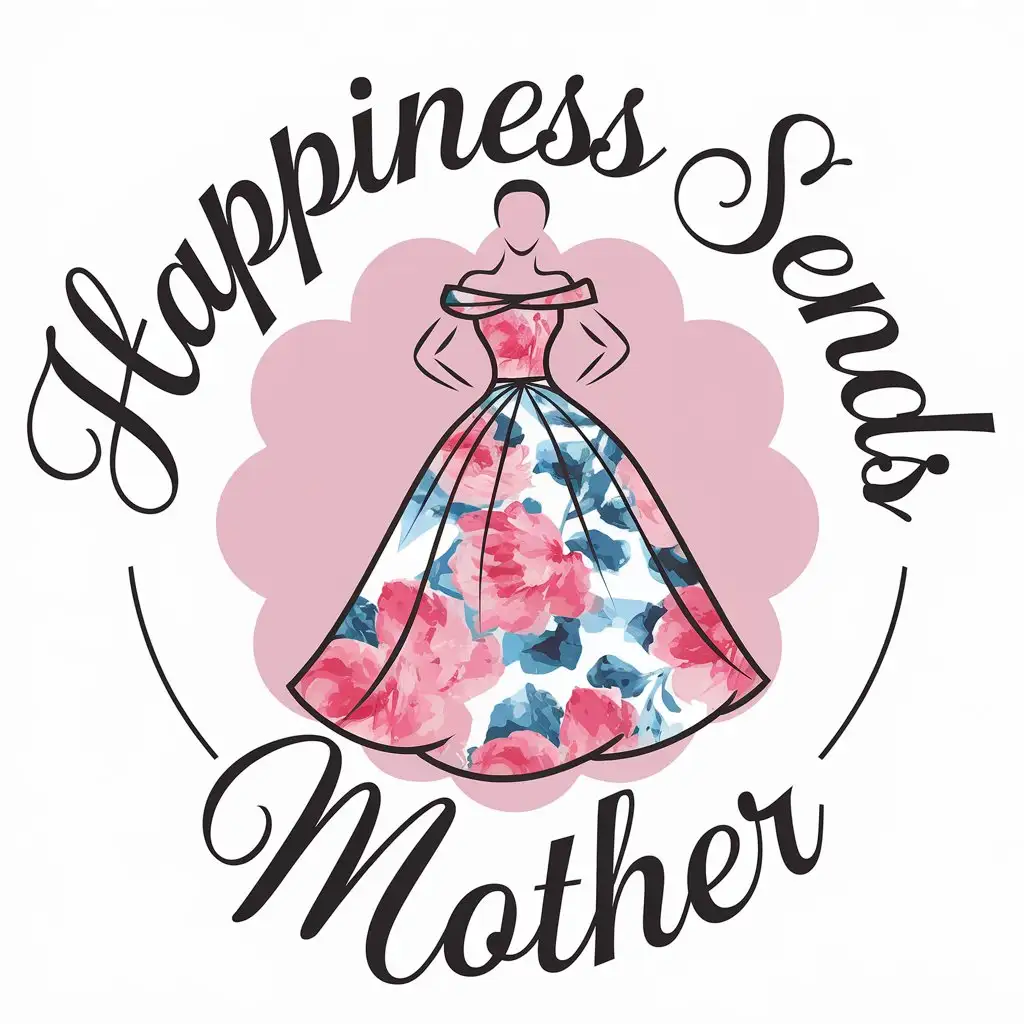 a vector logo design,with the text "Happiness sends mother", main symbol:fashion, flower,Moderate,be used in Beauty Spa industry,clear background