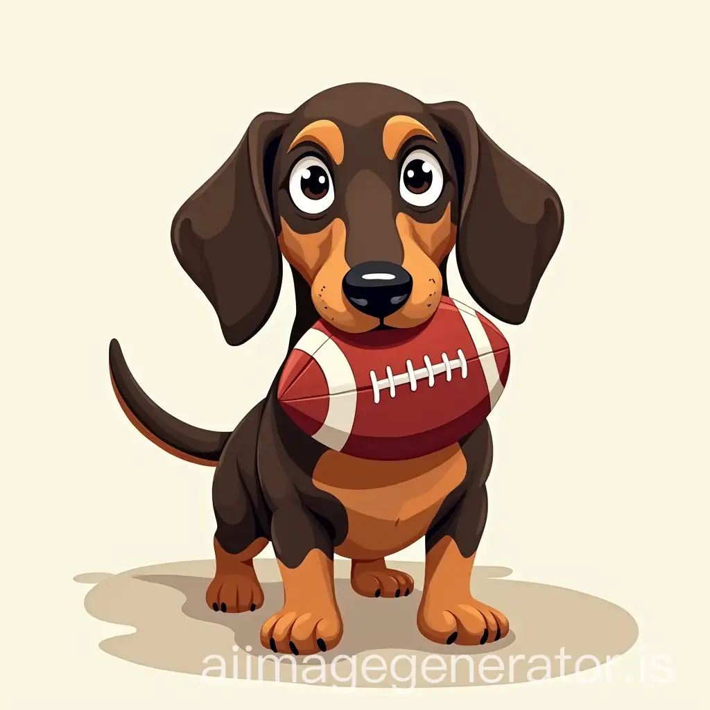 Dachshund-Holding-Rugby-Ball-in-Its-Mouth