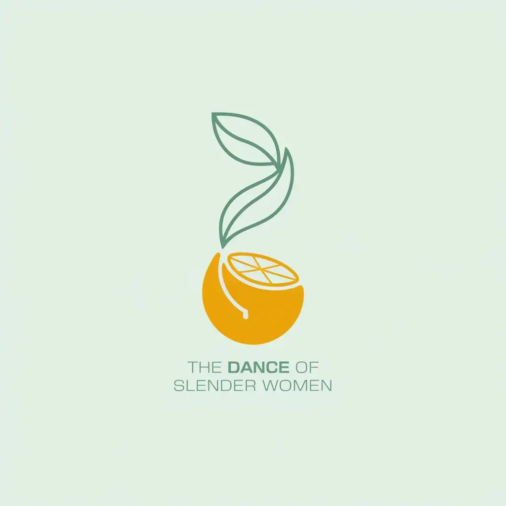 LOGO-Design-For-Citrus-Dance-Pale-Green-Orange-with-Abstract-Citrus-Leaf-and-Fruit-Theme