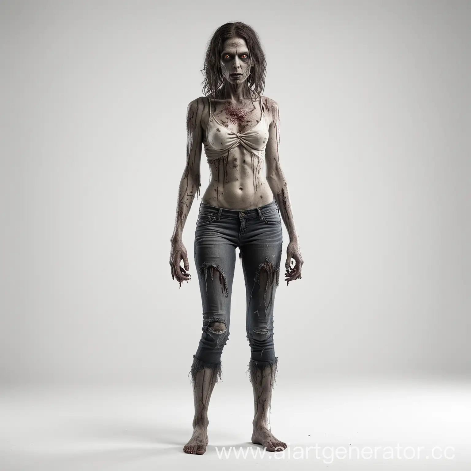 Full-Body-Female-Zombie-on-White-Background