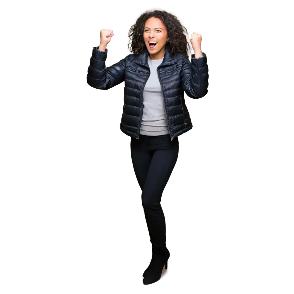 Dynamic-FullBody-PNG-Image-of-a-Person-Cheering-in-a-Jacket