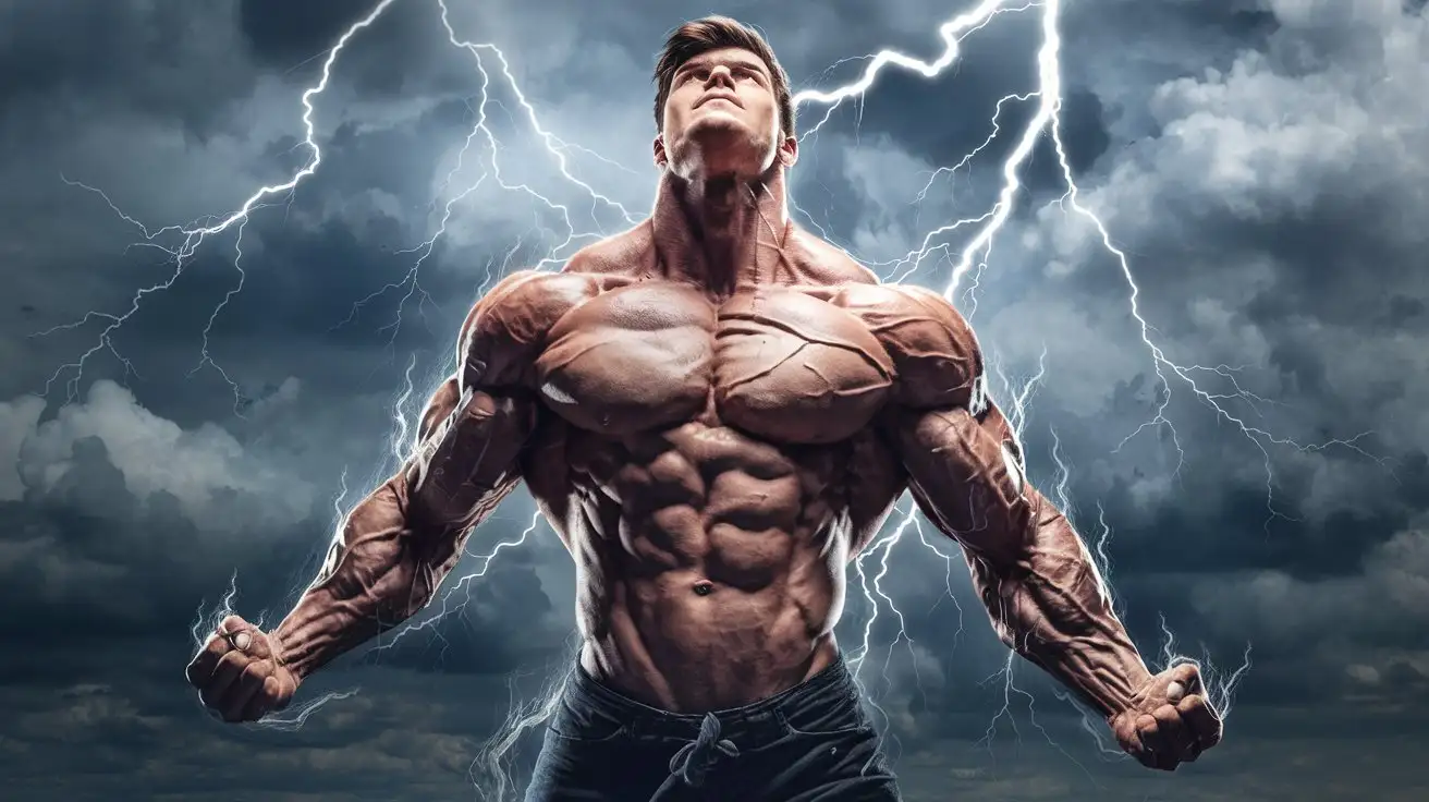 Muscled-Superhero-Gaining-Godly-Powers-and-Strength