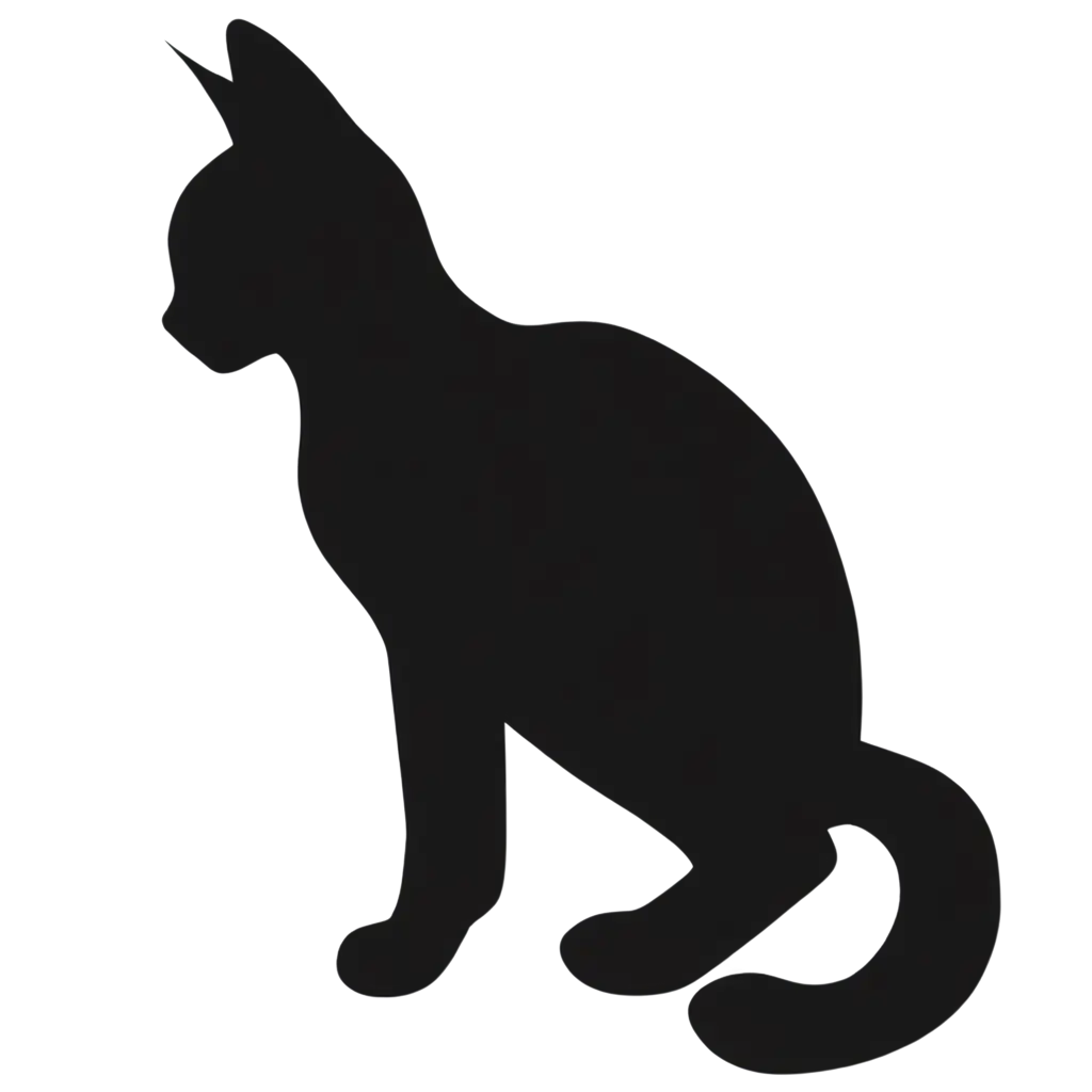 Sitting-Cat-Silhouette-PNG-Perfect-for-Creative-Projects-and-Online-Use