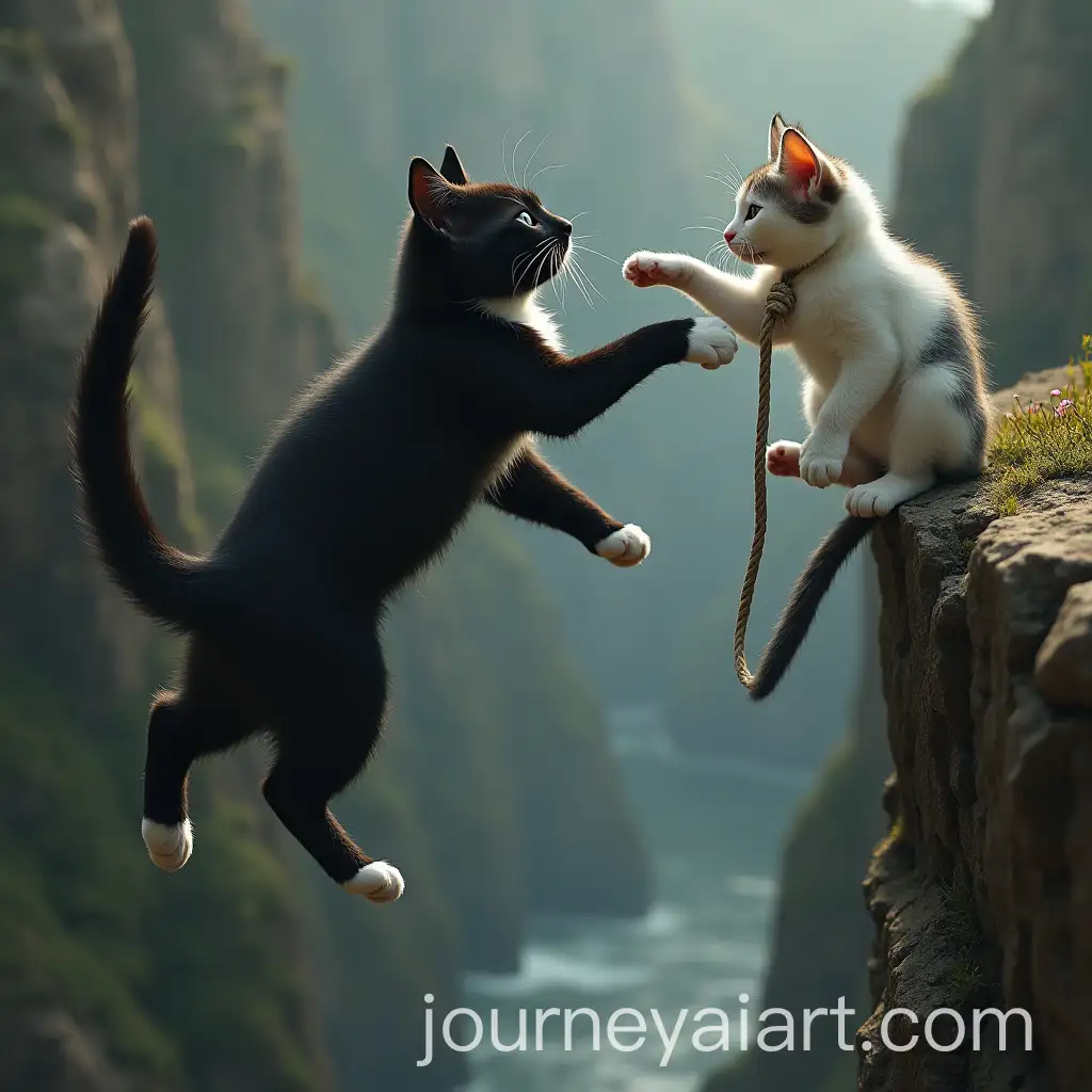 Playful-Kittens-in-a-Dramatic-Cliff-Dive