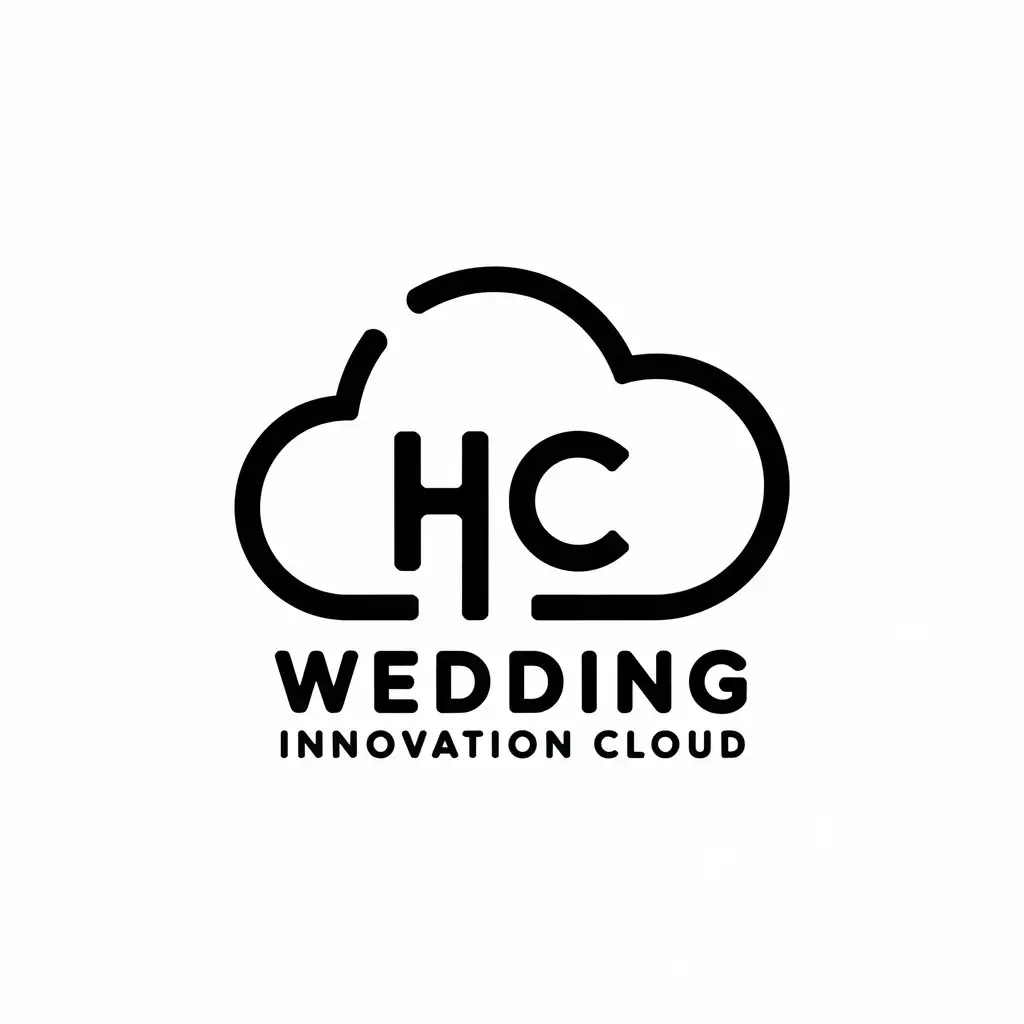 LOGO-Design-for-Wedding-Innovation-Cloud-Cloud-Design-with-English-Letters-H-and-C