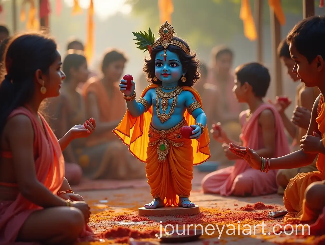 Krishna-Stirring-Dahi-Matki-During-Holi-Festival-Celebration